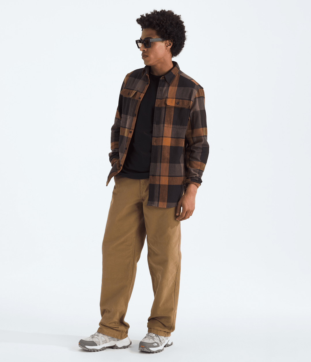 Men’s Arroyo Flannel Shirt—Plaid Burnt Umber Macro Small Plaid