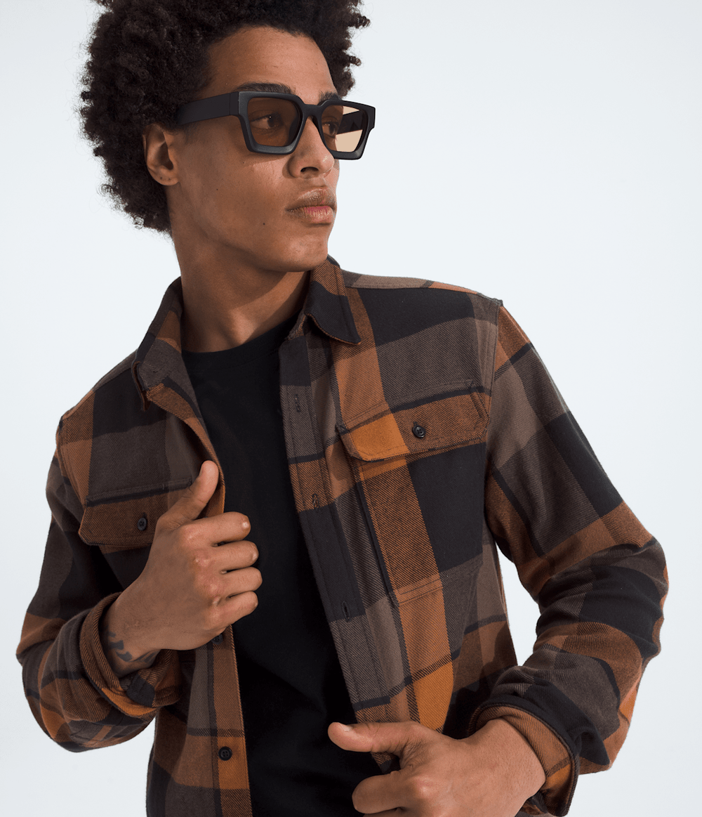 Men’s Arroyo Flannel Shirt—Plaid Burnt Umber Macro Small Plaid