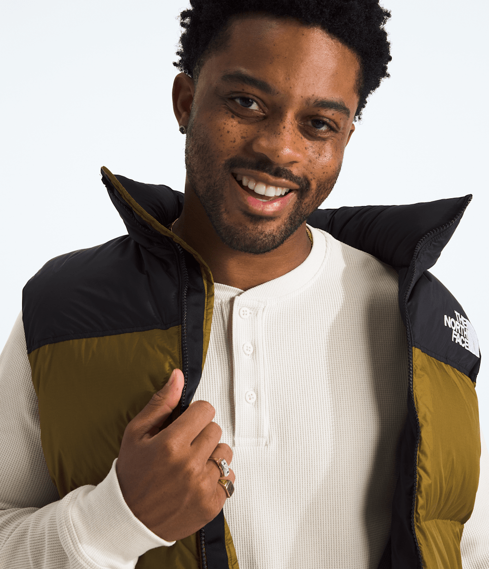 Men’s Waffle Long-Sleeve Henley White Dune