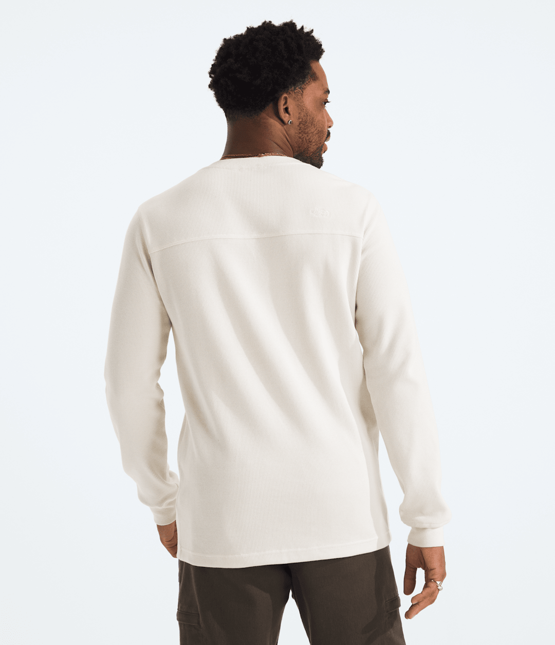 Men’s Waffle Long-Sleeve Henley White Dune
