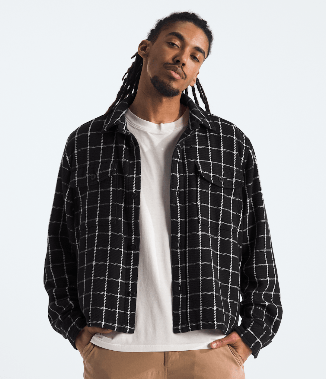 Men’s Valley Twill Utility Shacket TNF Black Grid