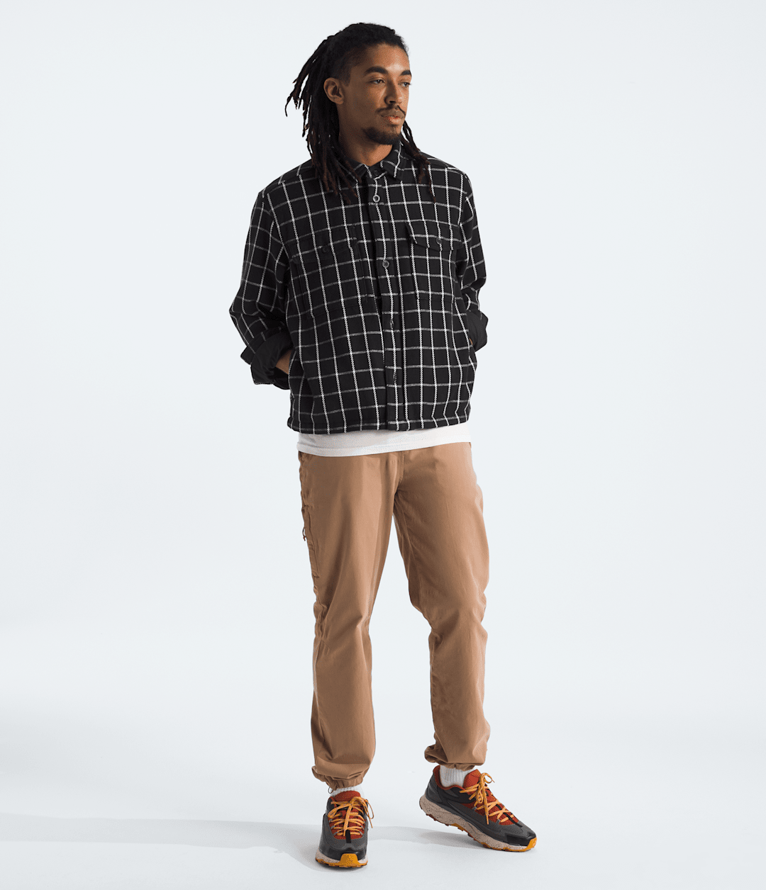 Men’s Valley Twill Utility Shacket TNF Black Grid