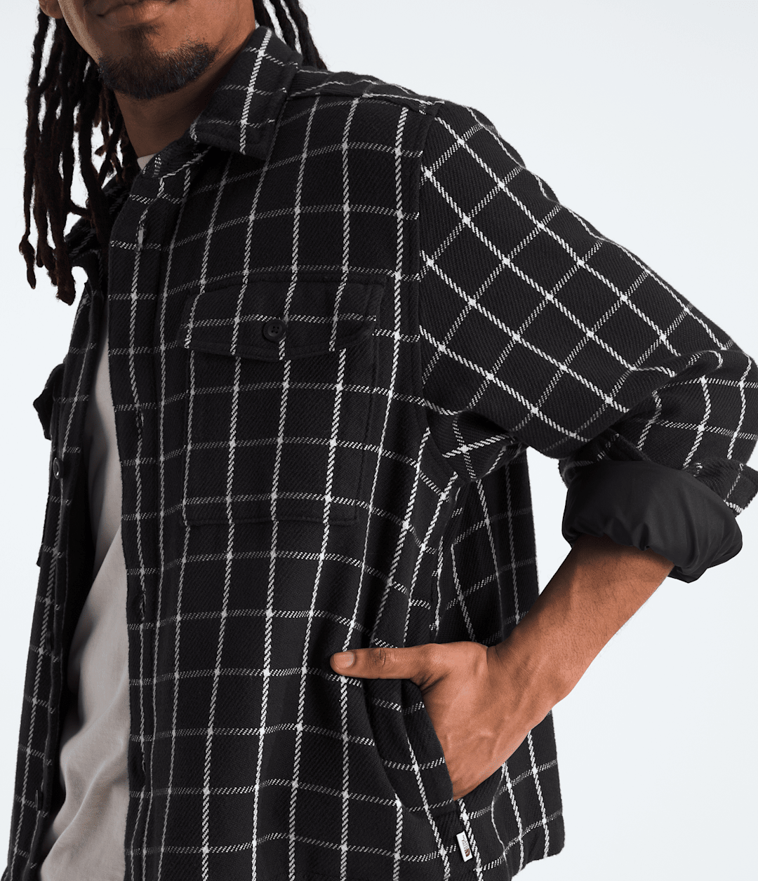 Men’s Valley Twill Utility Shacket TNF Black Grid