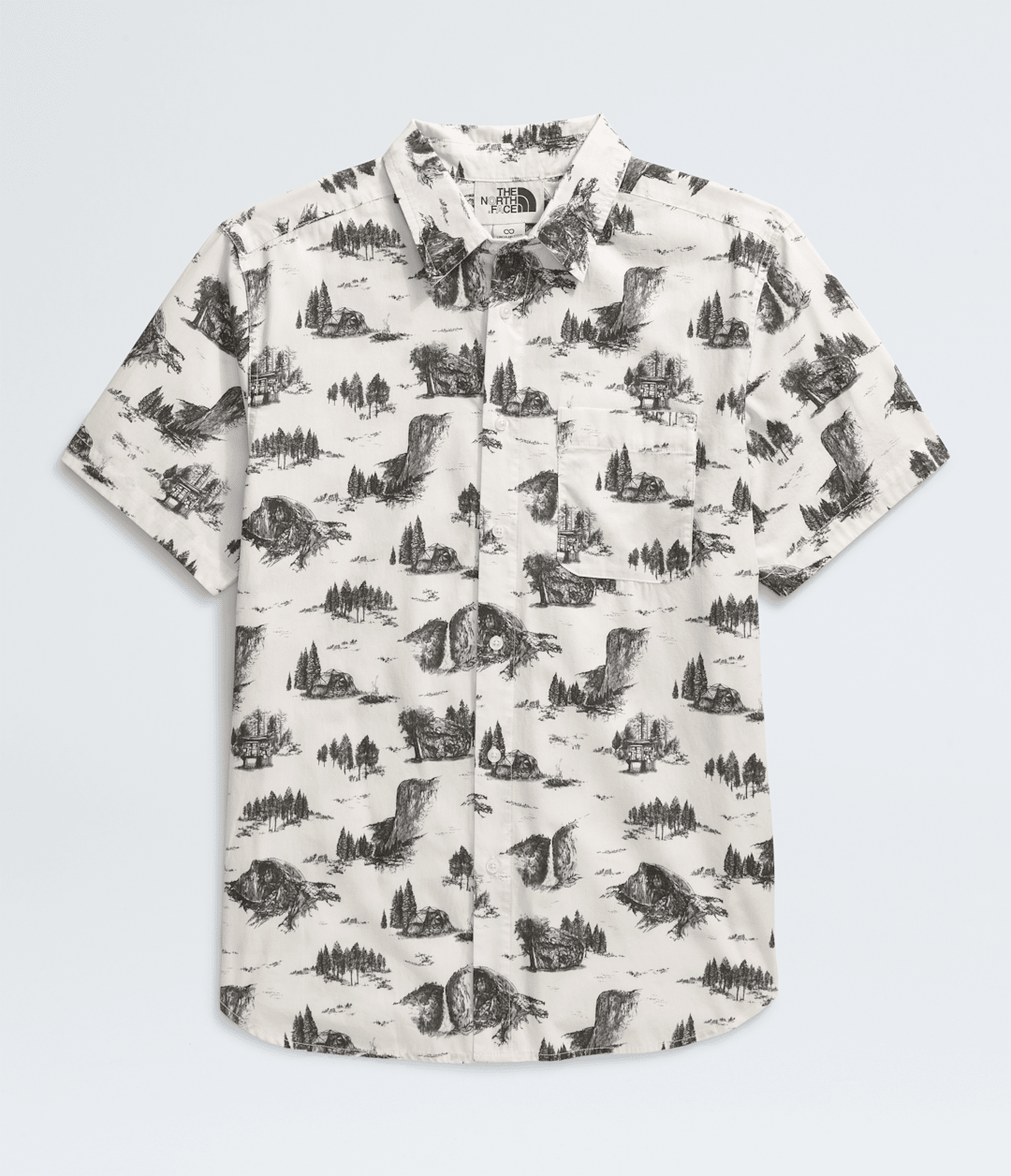 Men’s Short-Sleeve Baytrail Pattern Shirt White Dune Yosemite Toile Print