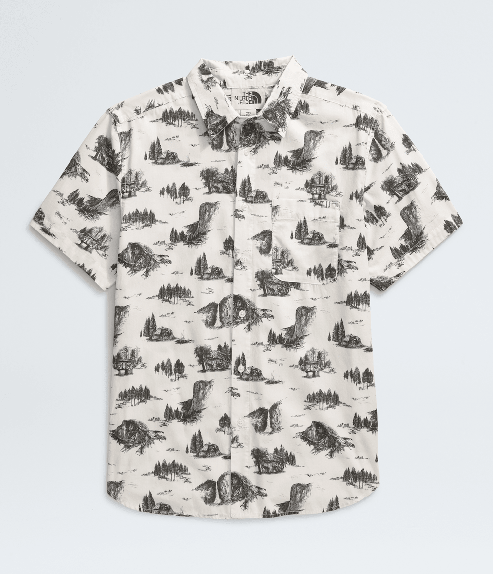 Men’s Short-Sleeve Baytrail Pattern Shirt White Dune Yosemite Toile Print