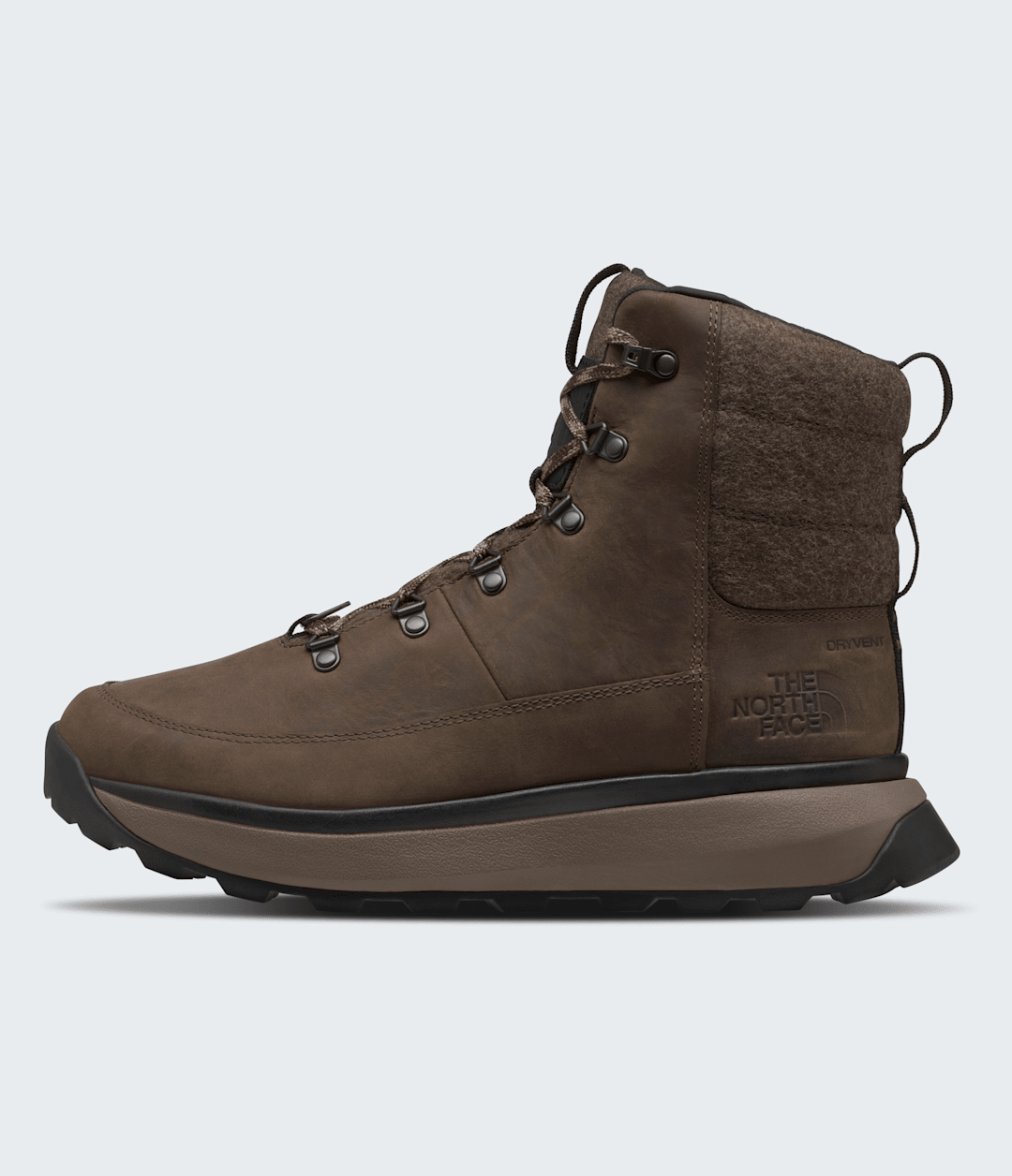 Men’s Bergen Leather Waterproof Boots Demitasse Brown/TNF Black