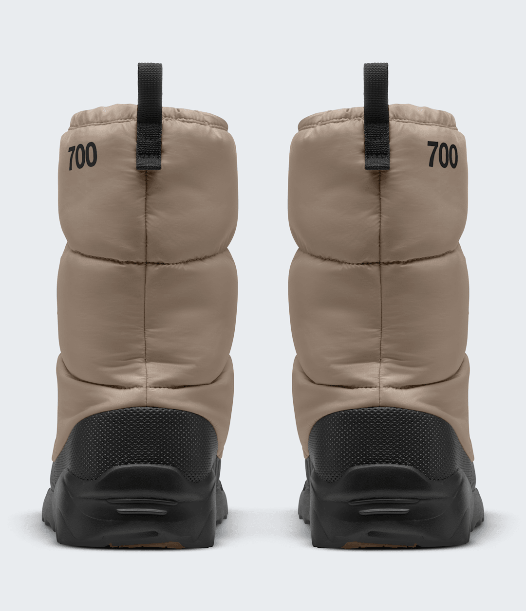 Nuptse Traction Booties Mushroom Grey/TNF Black