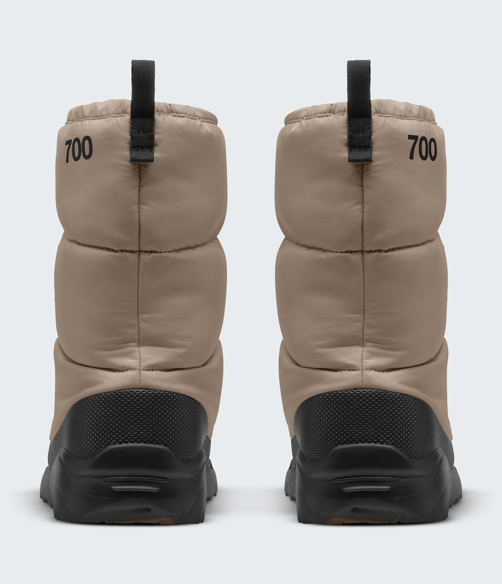 Nuptse Traction Booties Mushroom Grey/TNF Black