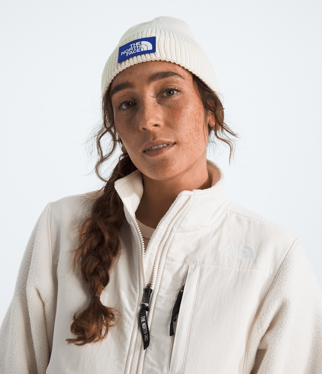 TNF™ Logo Box Cuffed Beanie White Dune/TNF Blue