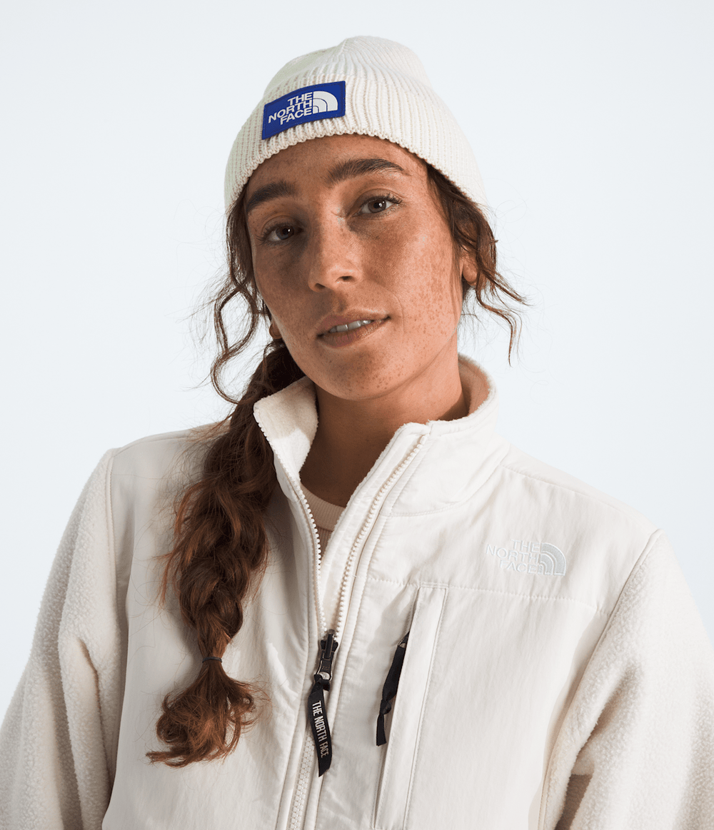 TNF™ Logo Box Cuffed Beanie White Dune/TNF Blue
