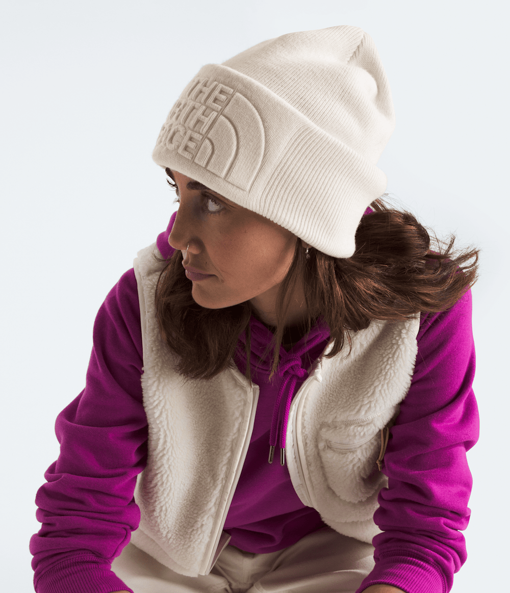 Urban Embossed Beanie White Dune