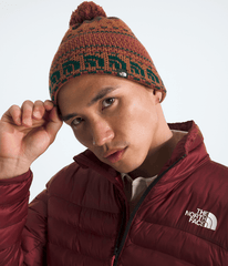Cabin Ski Tuke Burnt Umber Jacquard/Pom