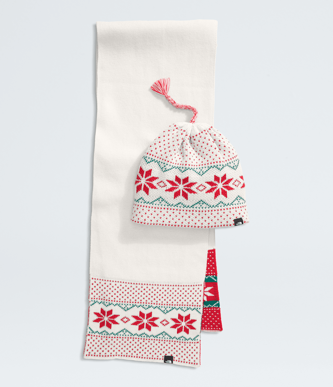 Cabin Ski Tuke And Scarf Set White Dune/TNF Red
