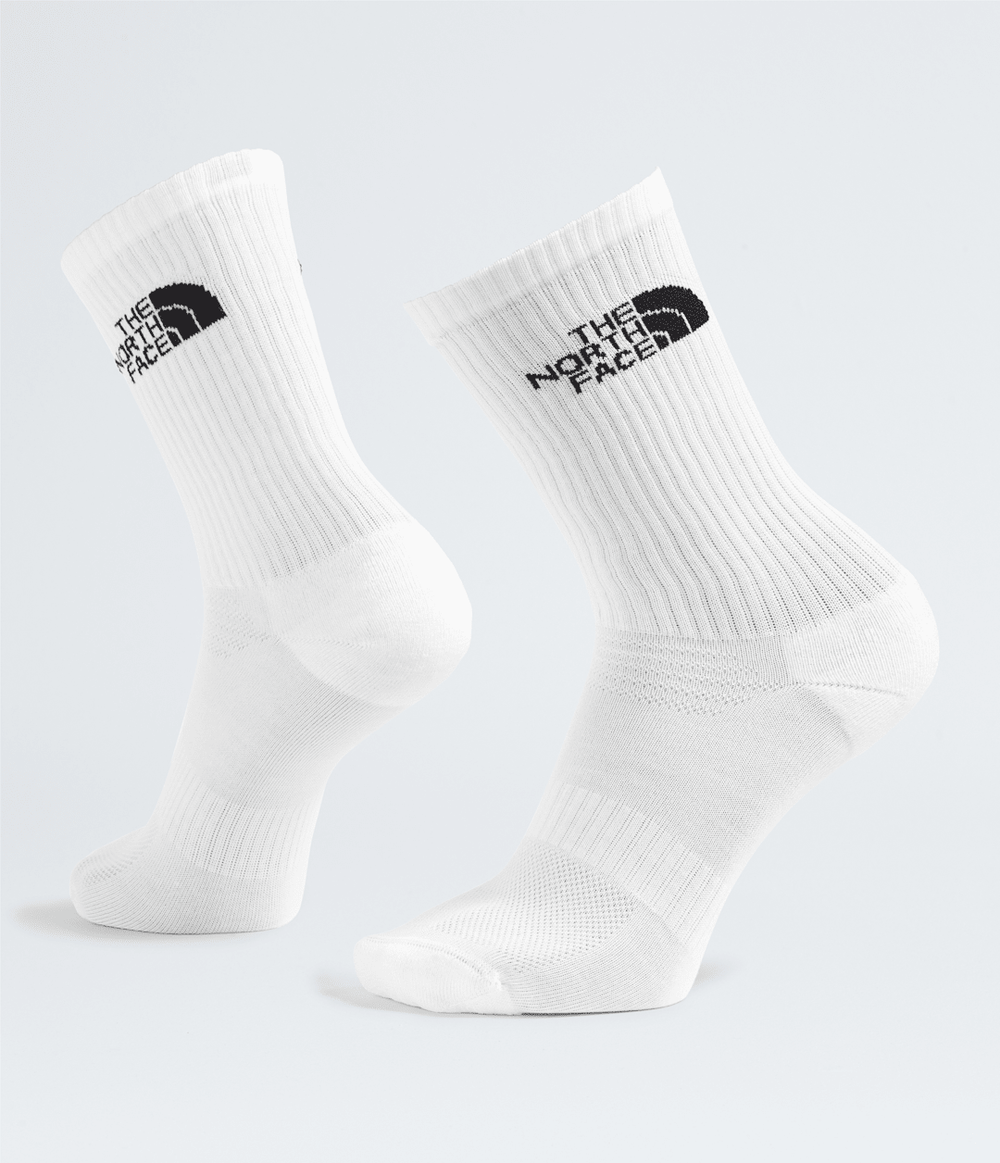 Multisport Cush Crew Socks—3P TNF White