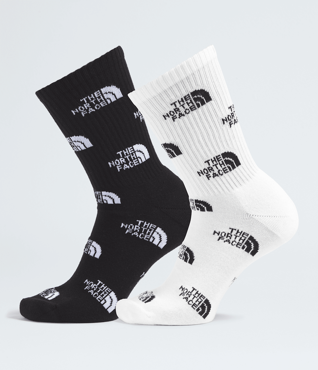 Everyday Crew Socks Logo—2P TNF Black/TNF White