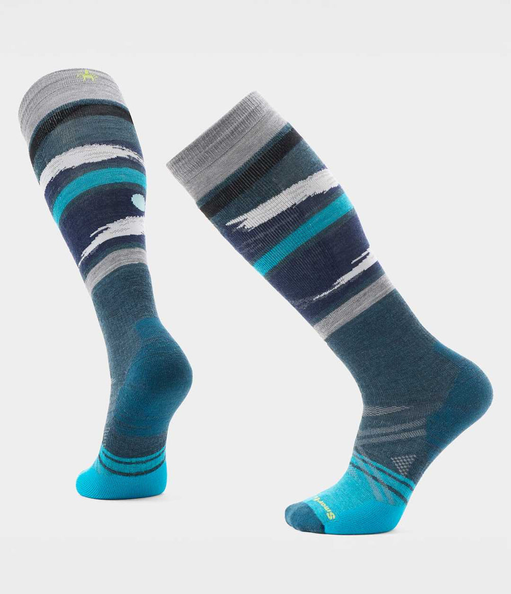 TNF X Smartwool Ski Full Cushion Midnight Ski OTC Socks Periwinkle Glow