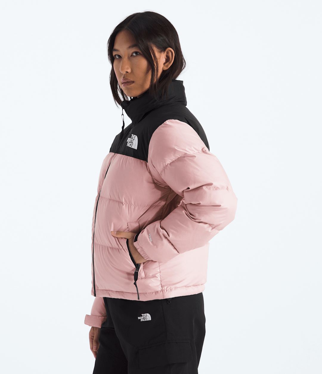 Women’s 1996 Retro Nuptse Jacket Metal Pink-Tnf Black