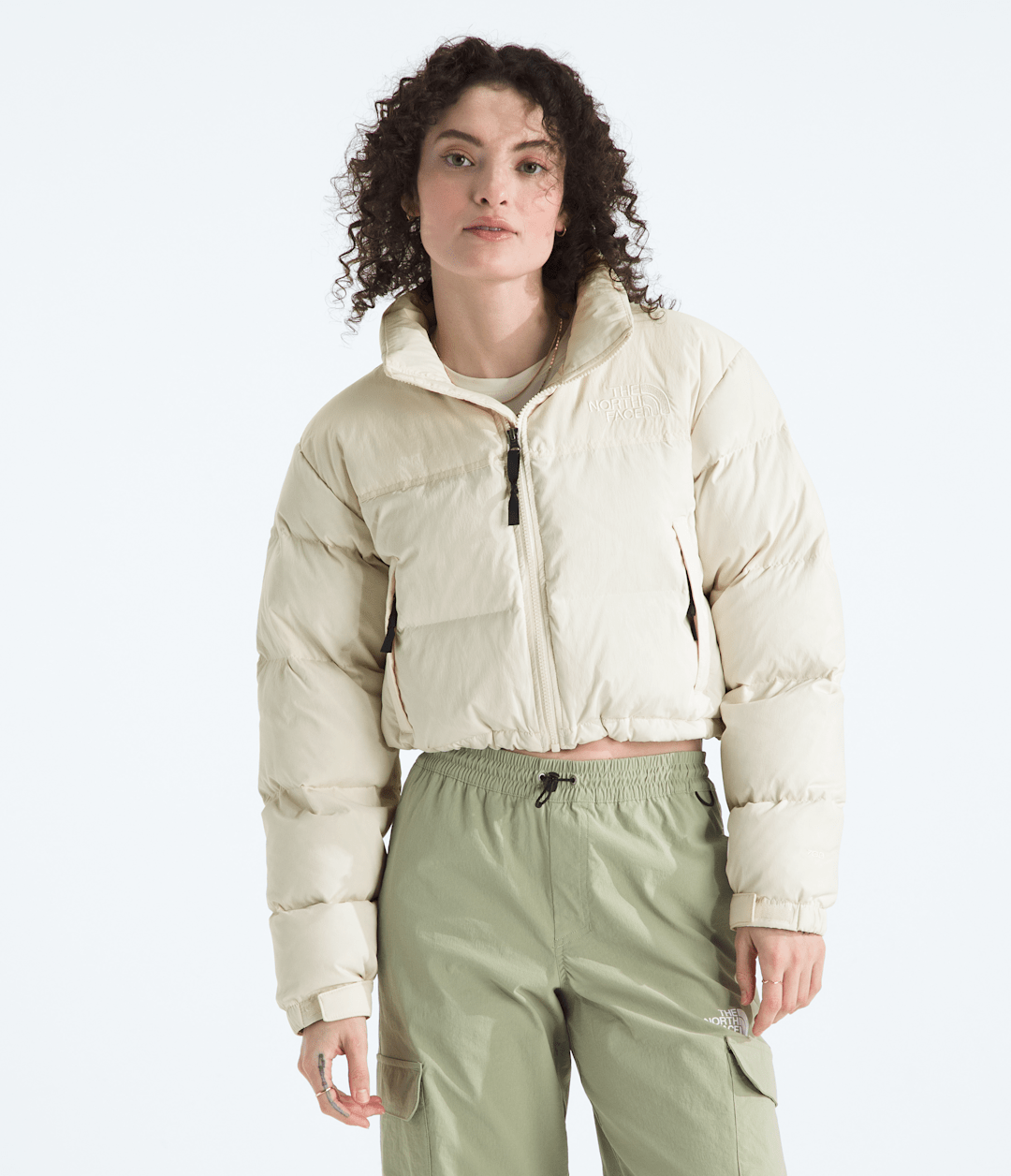 Women’s Nuptse Short DTM Jacket White Dune