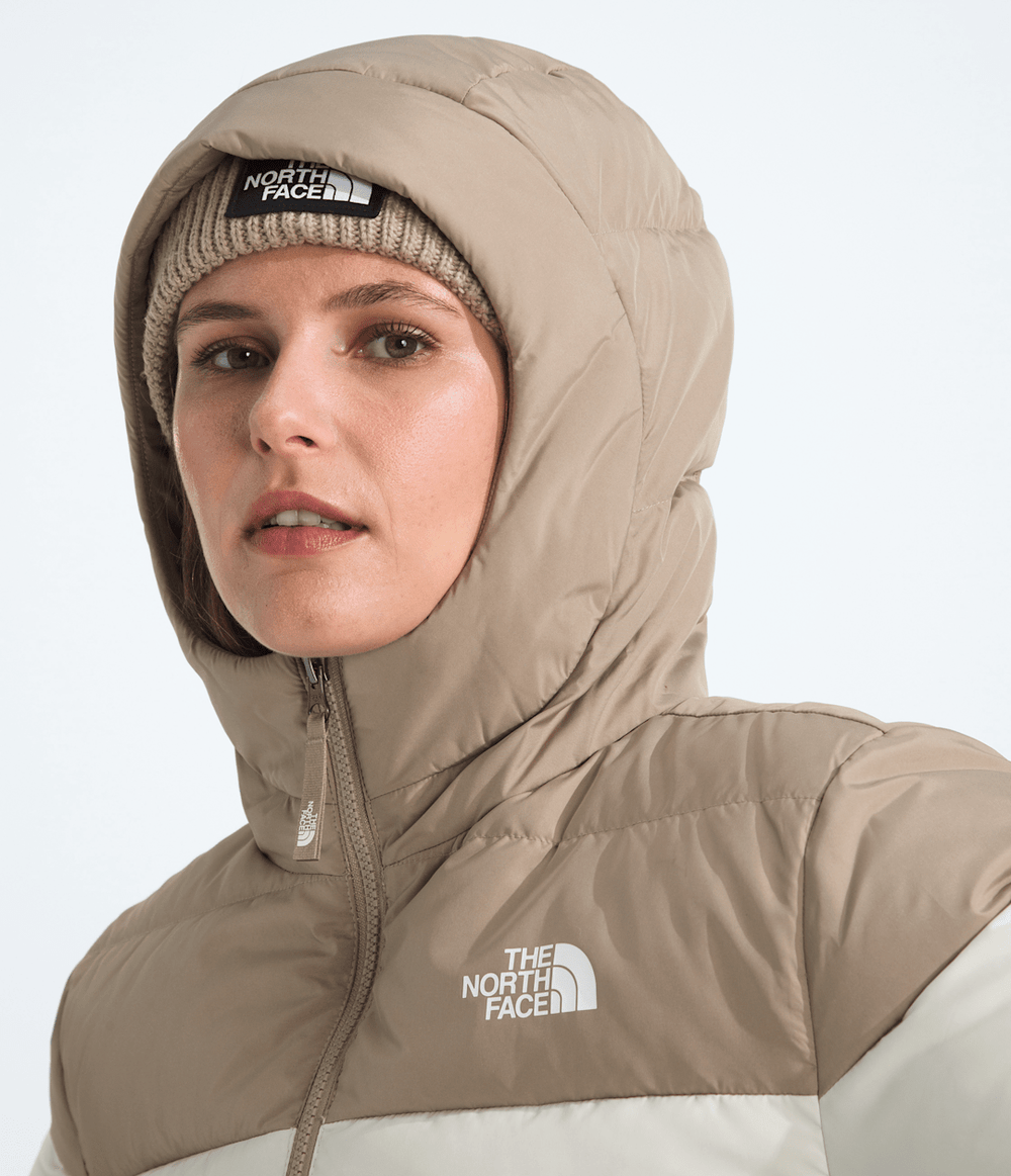 Women’s Frost Fall Hooded Jacket Mushroom Grey/White Dune