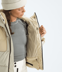 Women’s Cold Spell Corduroy Cropped Down Jacket Gravel/White Dune