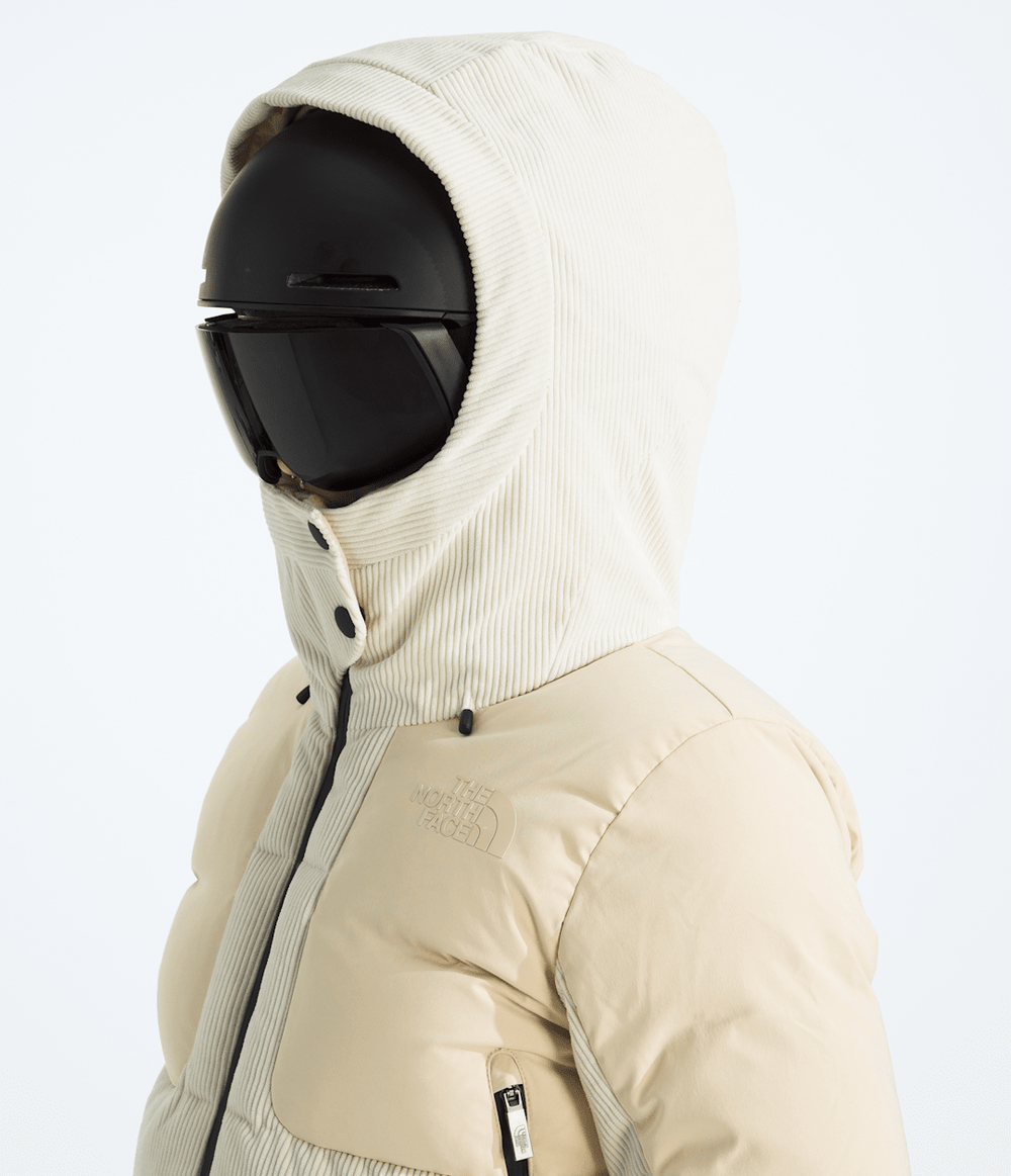 Women’s Cold Spell Corduroy Cropped Down Jacket Gravel/White Dune