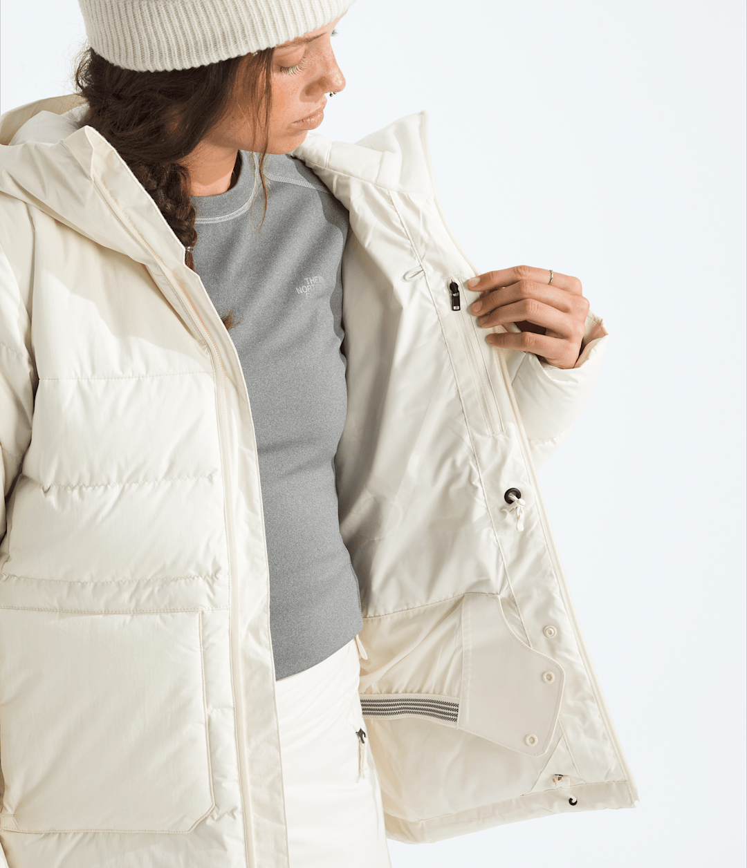 Women’s First Turn Down Jacket White Dune/Recycled Down