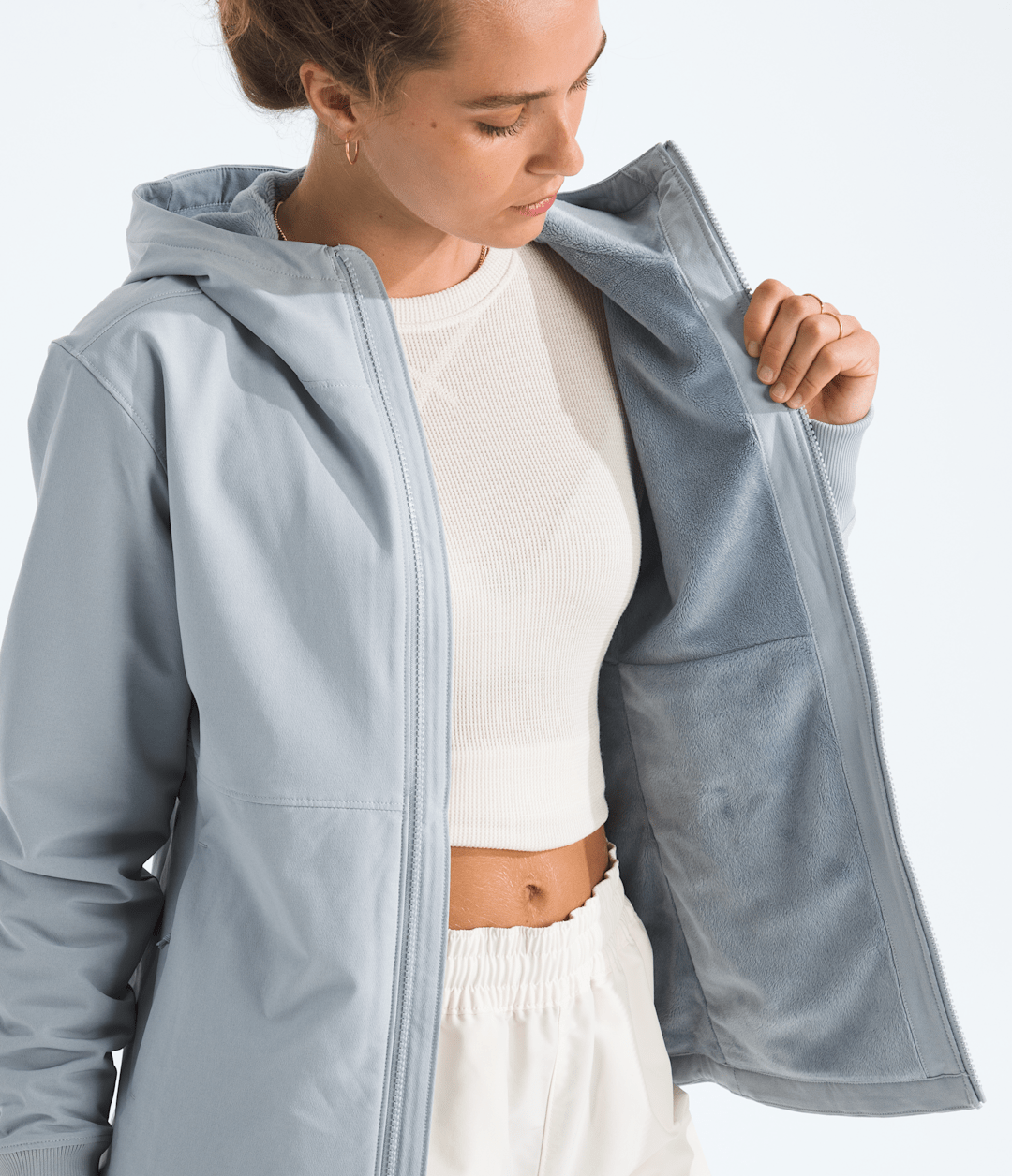 Women’s Shelbe Raschel Hoodie Frost Grey