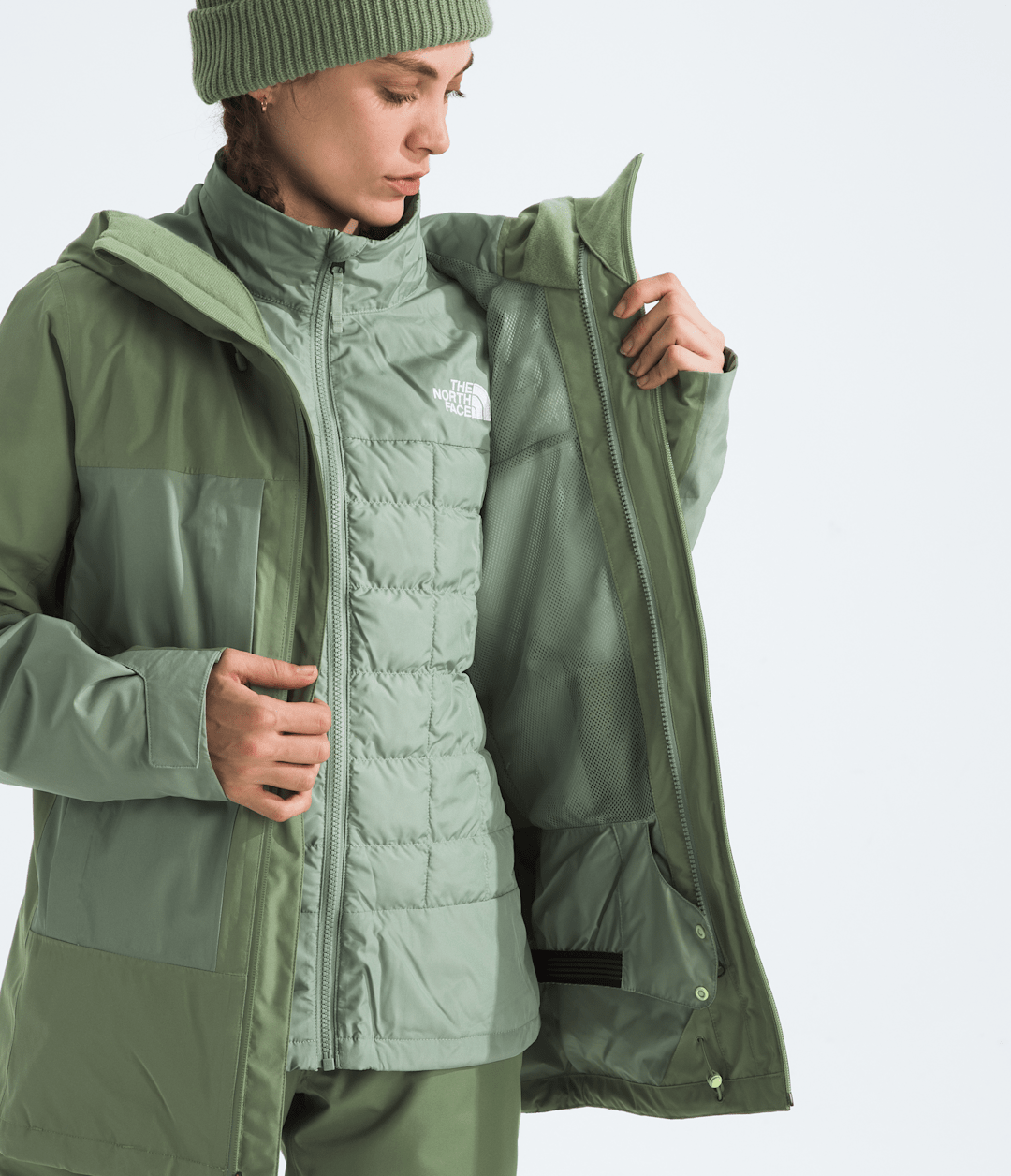 Women’s THERMOBALL™ Snow Triclimate™ Jacket Bark Mist/Slate Moss