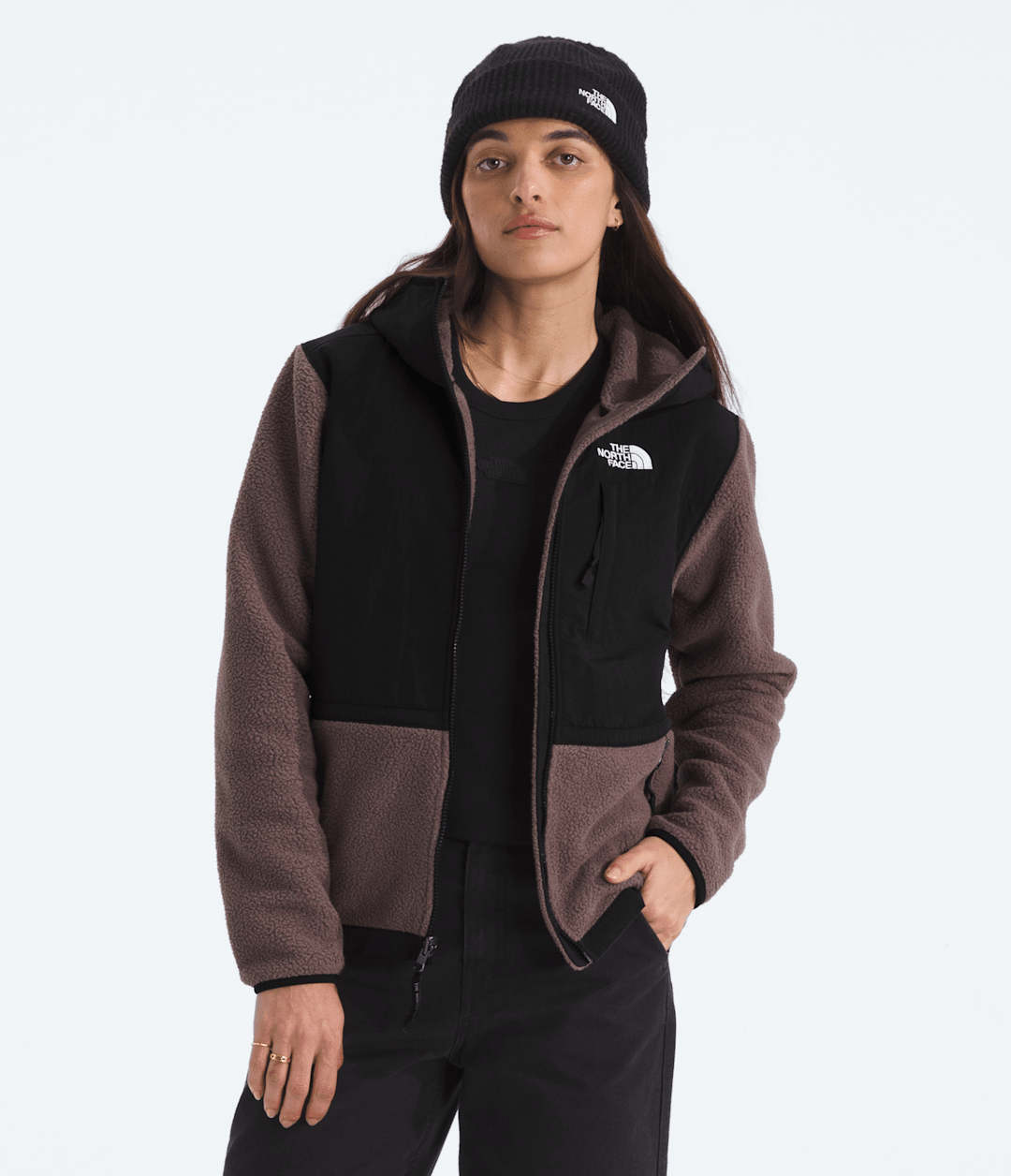 Women’s Retro Denali Hoodie Tawny Quartz/TNF Black