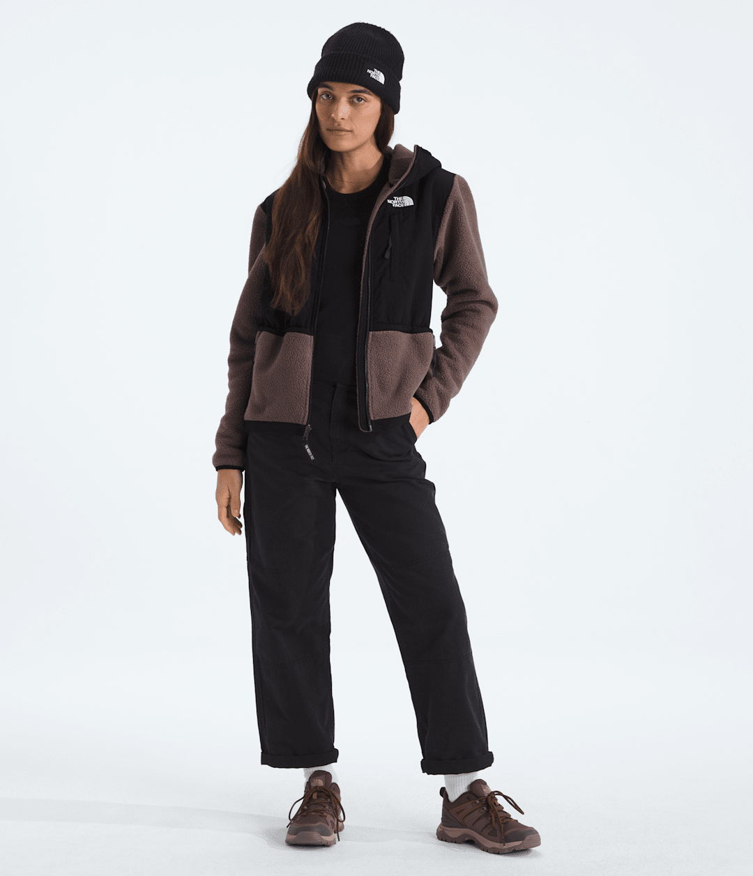 Women’s Retro Denali Hoodie Tawny Quartz/TNF Black