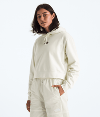 Women's Essential Cropped Hoodie White Dune