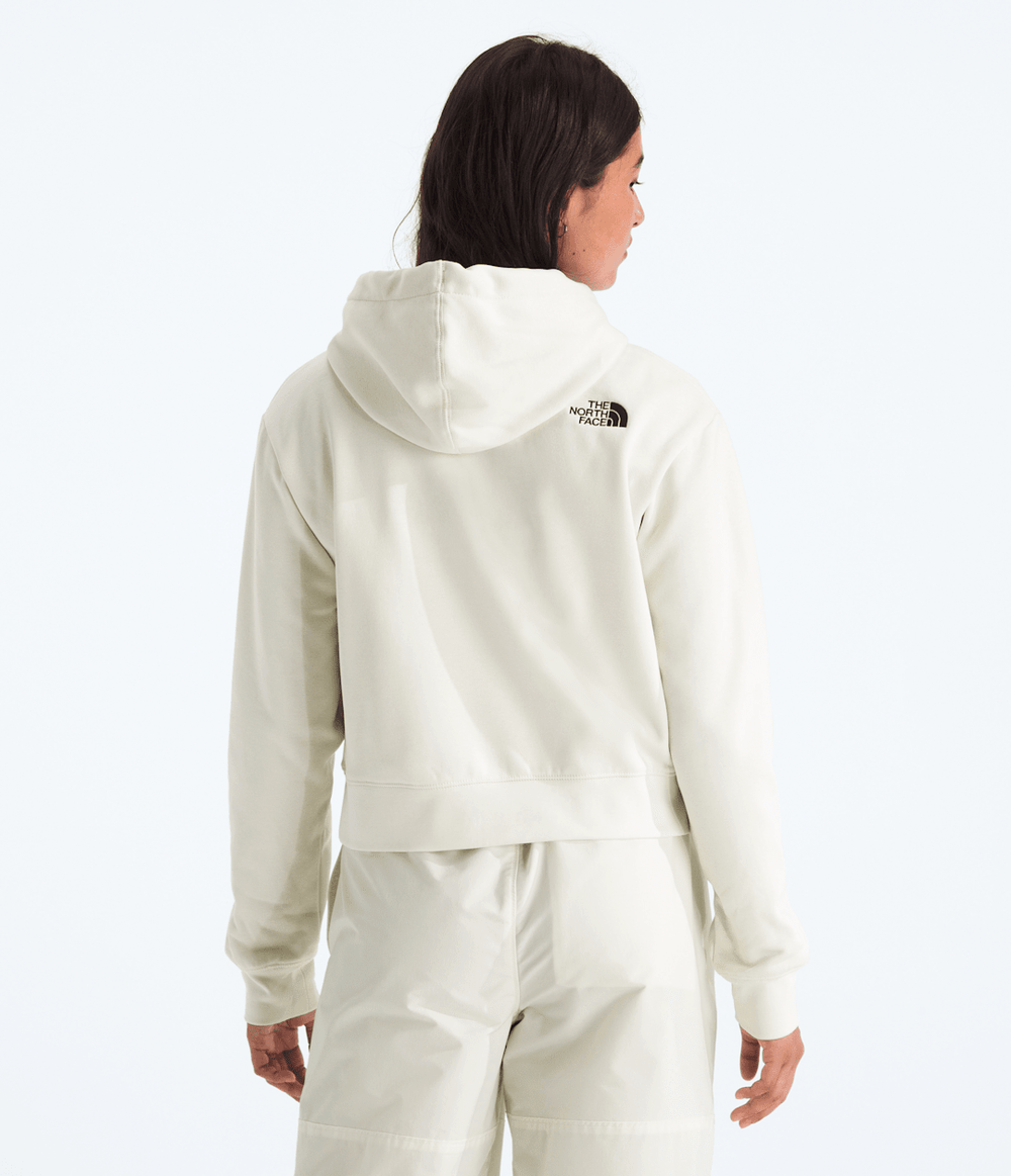 Women's Essential Cropped Hoodie White Dune
