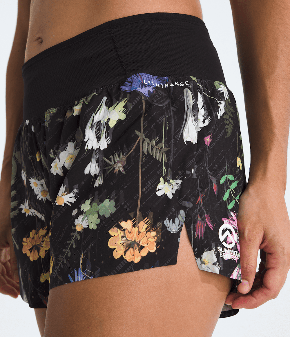 Women’s Summit Series Pacesetter 3'' Shorts—Print TNF Black/Alpine Floral Print