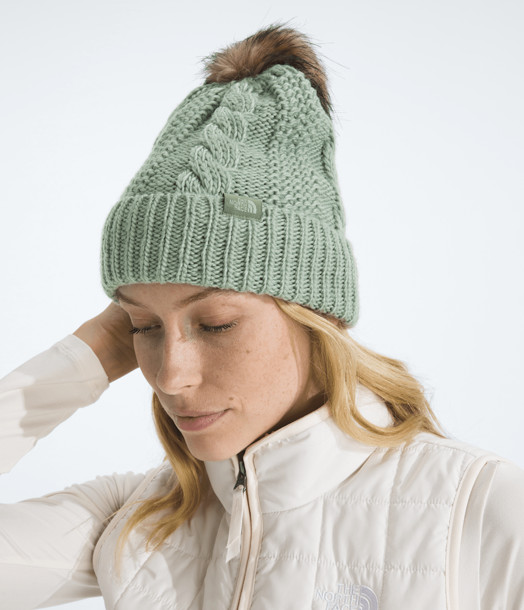 Women’s Oh Mega Fur Pom Beanie Slate Moss
