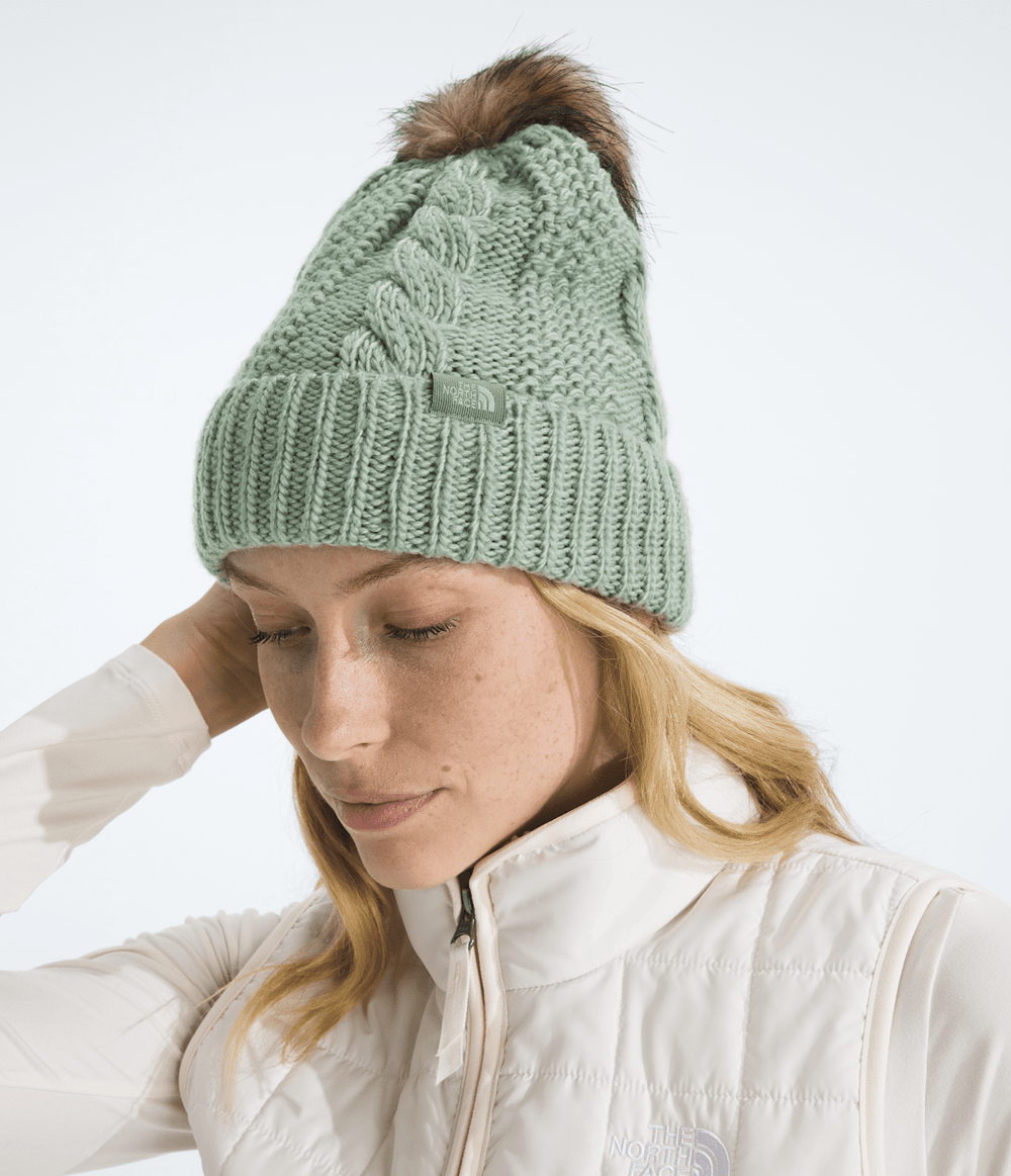 Women’s Oh Mega Fur Pom Beanie Slate Moss