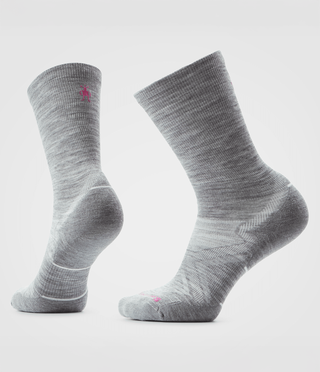 TNF X Smartwool Women's Run Cold Weather Targeted Cushion Crew Socks Mid Grey - TNF Lemon
