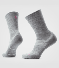 TNF X Smartwool Women's Run Cold Weather Targeted Cushion Crew Socks Mid Grey - TNF Lemon