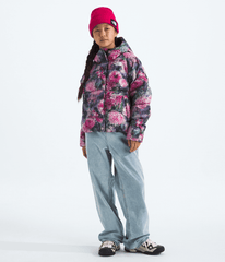 Girls’ North Down Hooded Jacket—Print Pale Blossom Frozen Floral Print