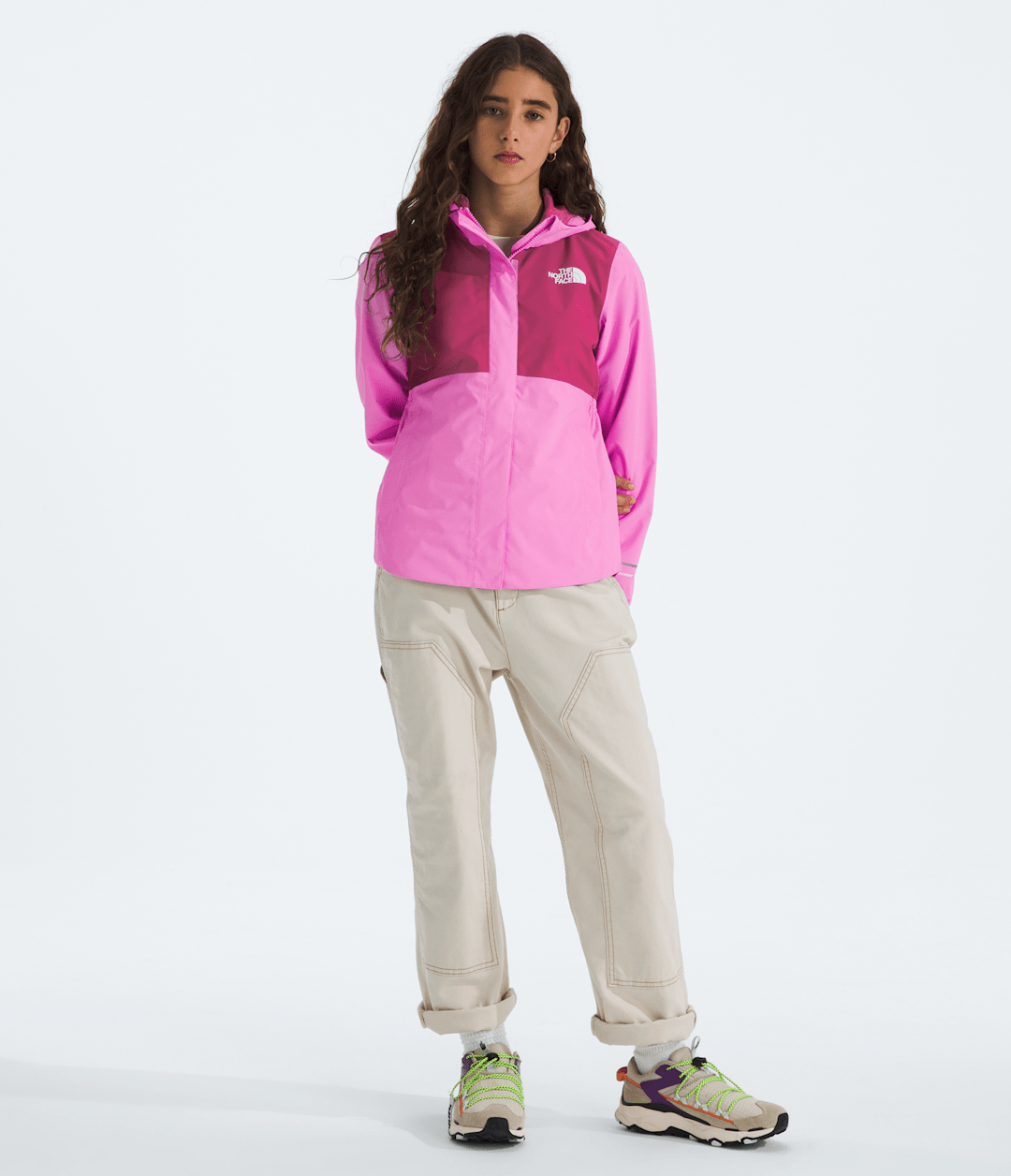 Girls’ Antora Rain Jacket Violet Crocus-Fuchsia Flash