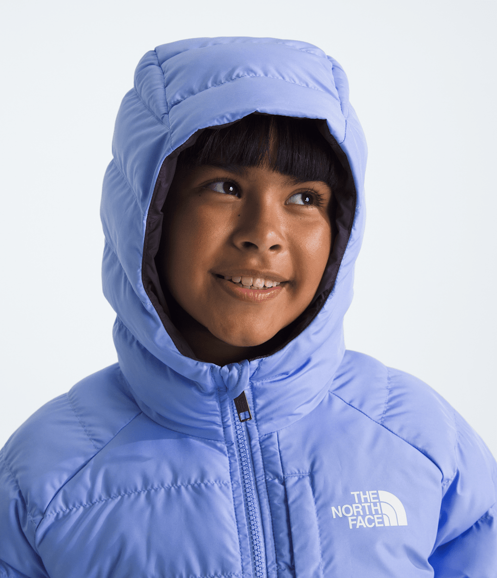 Girls’ Reversible Perrito Hooded Jacket Periwinkle Glow/Endless Dusk