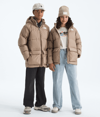 Boys’ & Girls’ North Down Fleece-Lined Short Parka Mushroom Grey