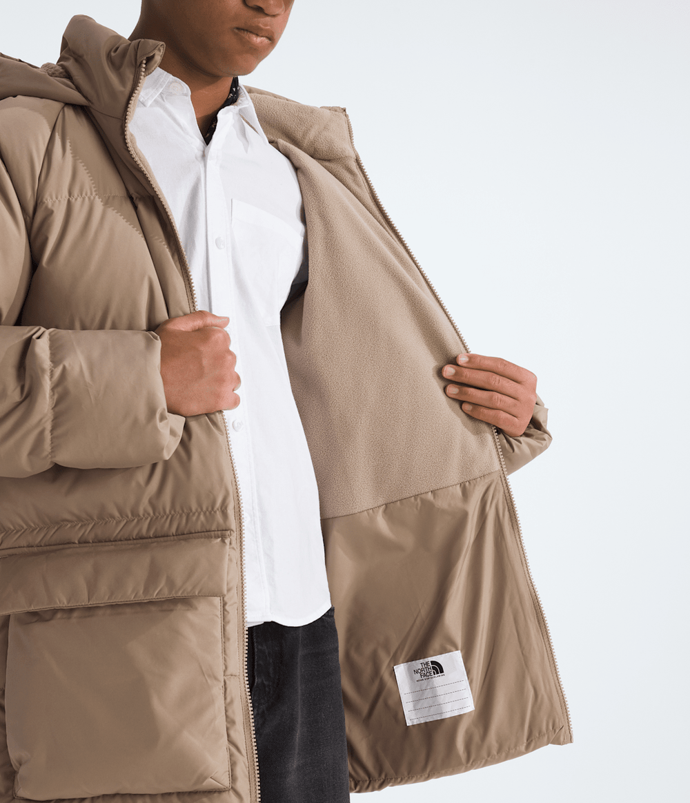 Boys’ & Girls’ North Down Fleece-Lined Short Parka Mushroom Grey