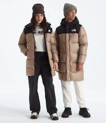 Boys’ & Girls’ Nuptse Long Parka Mushroom Grey