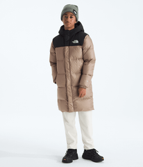 Boys’ & Girls’ Nuptse Long Parka Mushroom Grey