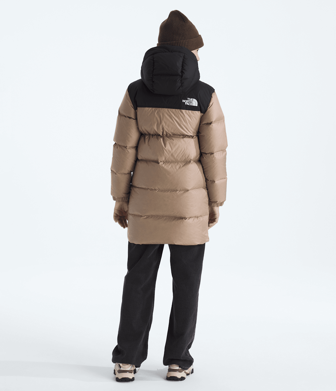 Boys’ & Girls’ Nuptse Long Parka Mushroom Grey