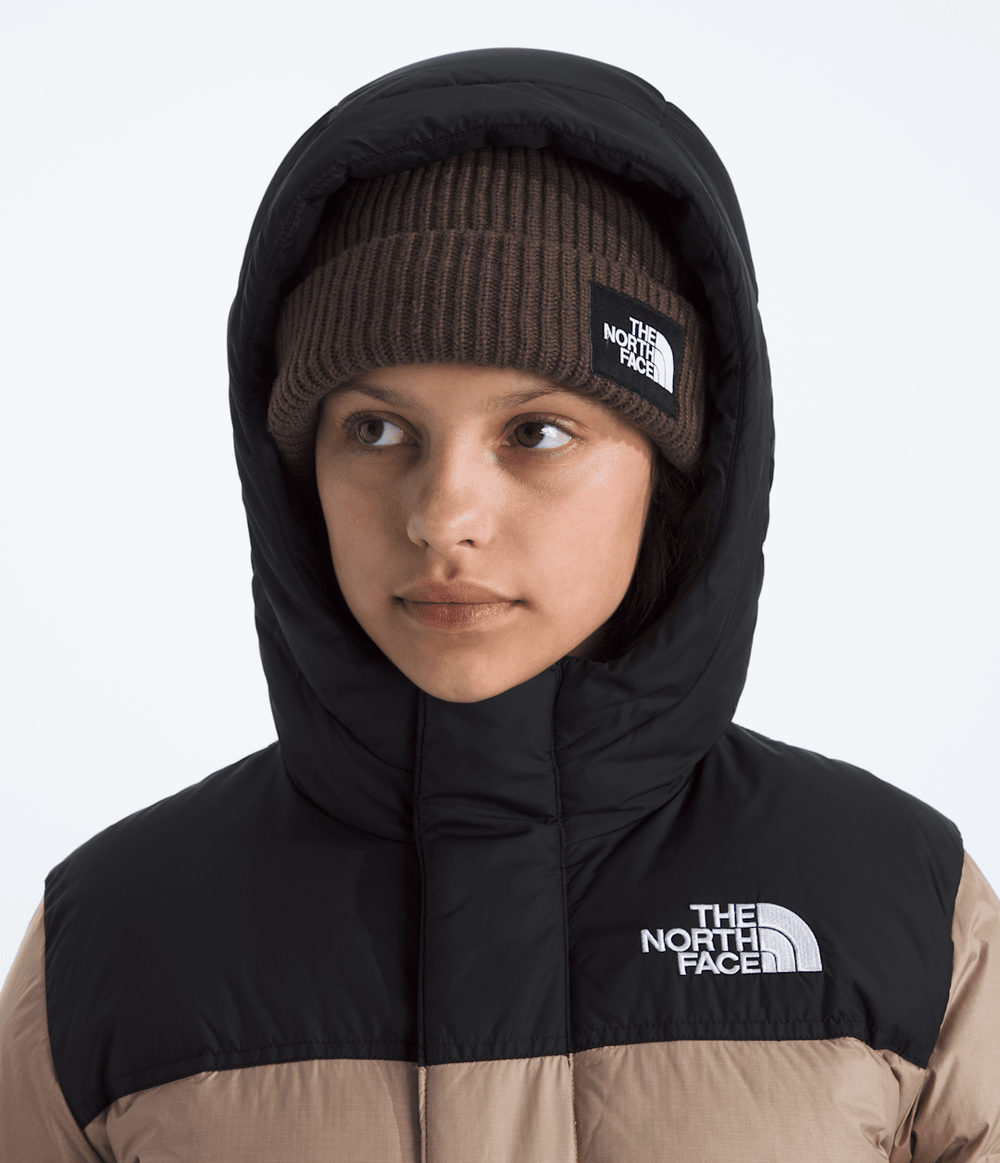 Boys’ & Girls’ Nuptse Long Parka Mushroom Grey