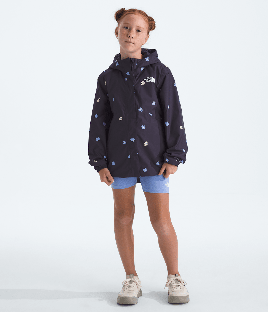 Girls’ Antora Rain Jacket—Print Endless Dusk Simple Flower