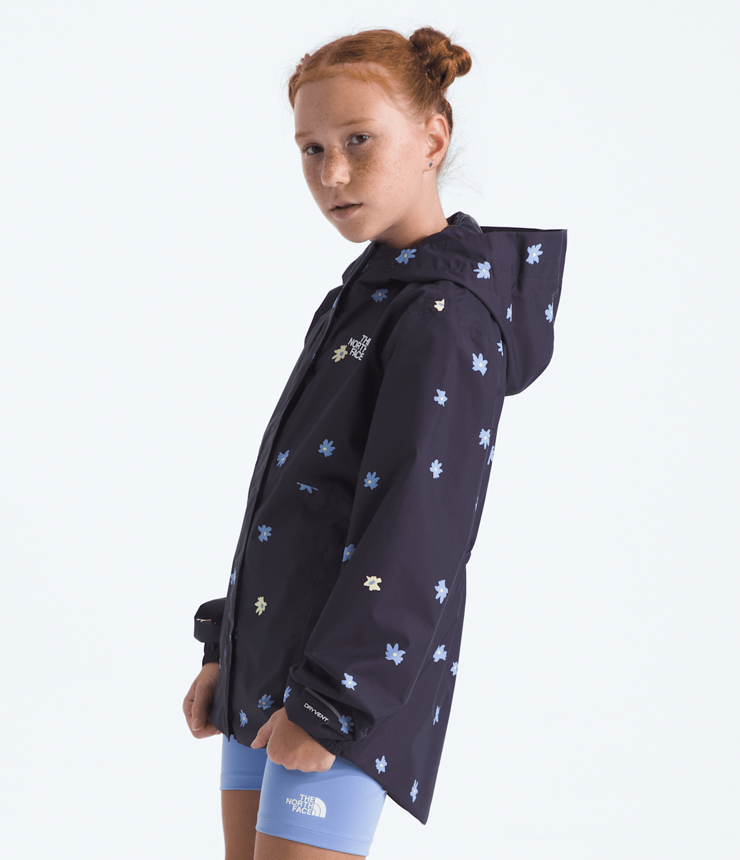 Girls’ Antora Rain Jacket—Print Endless Dusk Simple Flower