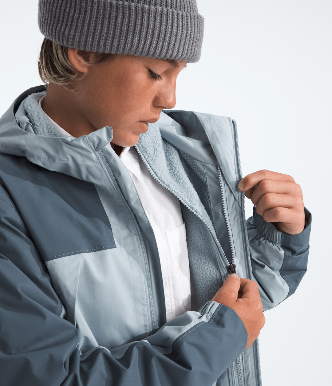 Boys’ & Girls’ Antora Triclimate™ Frost Grey-Granite Grey