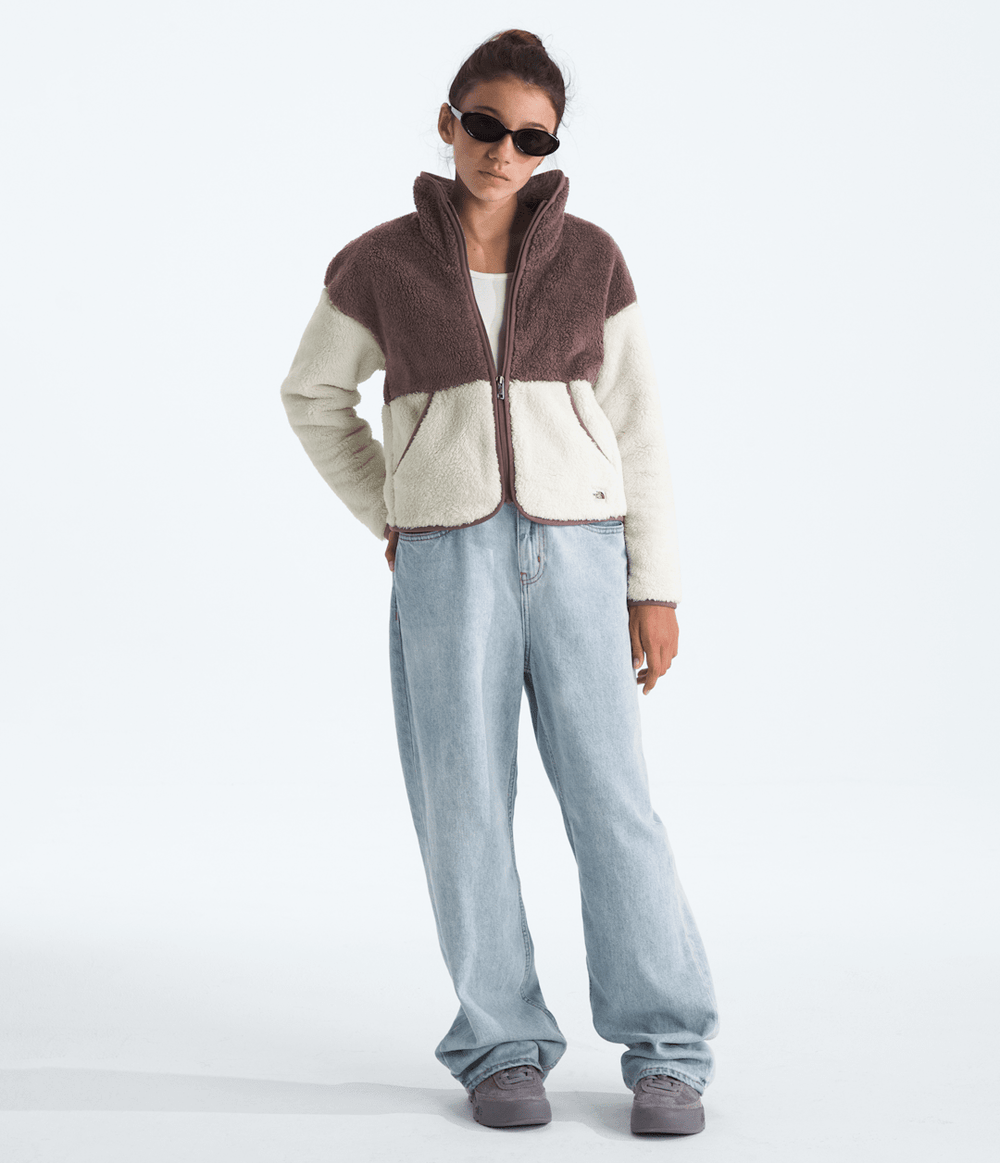 Girls’ Cabin Fleece Full-Zip Jacket Tawny Quartz/White Dune